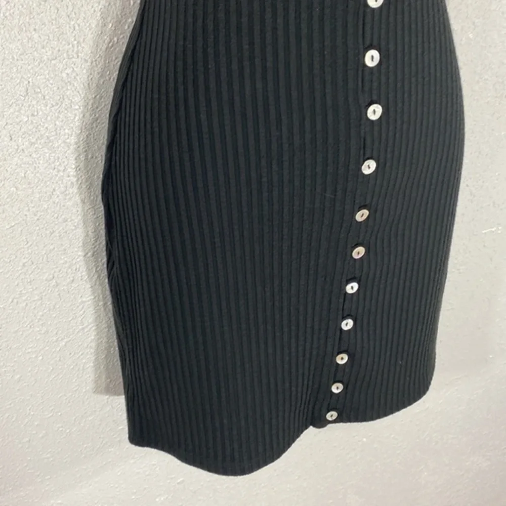 Lovers + Friends Tatiana Black Tank Button Down Mini Dress C.C10 - Picture 6 of 12